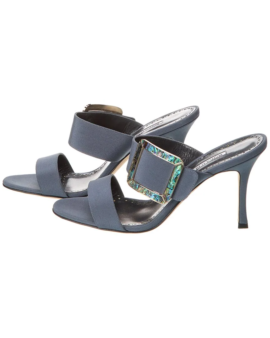 Manolo Blahnik Gable 90 Silk Sandal (Authentic Pre-Owned) Shoes_Manolo-Blahnik
