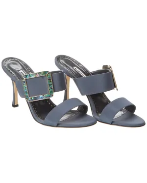 Manolo Blahnik Gable 90 Silk Sandal (Authentic Pre-Owned) Shoes_Manolo-Blahnik