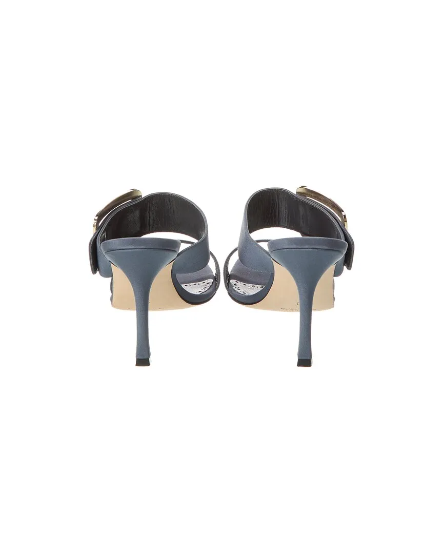 Manolo Blahnik Gable 90 Silk Sandal (Authentic Pre-Owned) Shoes_Manolo-Blahnik