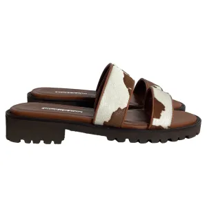 Manolo Blahnik Gadmu Cow Print Flat Sandals in Animal Print Ponyhair Shoes_Manolo-Blahnik