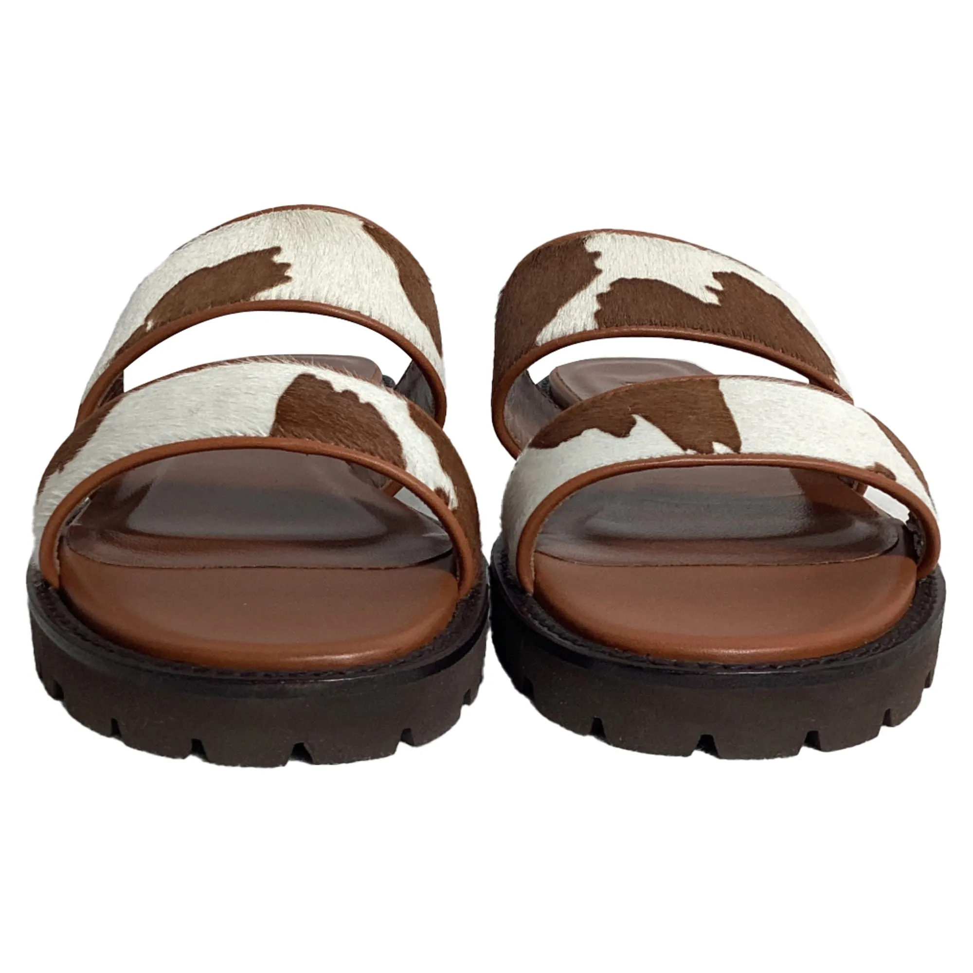 Manolo Blahnik Gadmu Cow Print Flat Sandals in Animal Print Ponyhair Shoes_Manolo-Blahnik