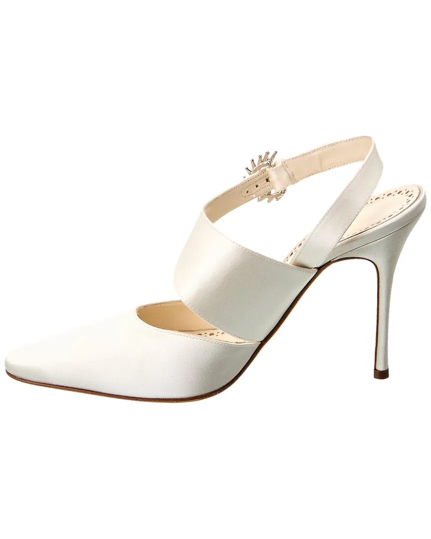 Manolo Blahnik Hafela 105 Satin Pump Shoes_Manolo-Blahnik