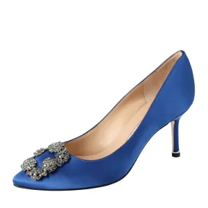 Manolo Blahnik Hangisi 070 Pump Blue Shoes_Manolo-Blahnik