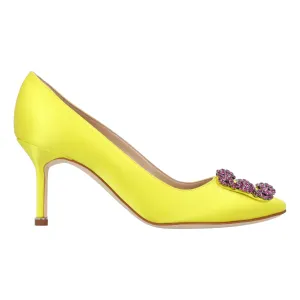 Manolo Blahnik Hangisi 070 Pump Yellow Shoes_Manolo-Blahnik