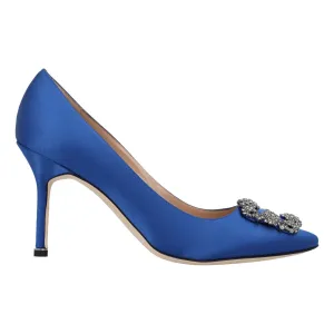 Manolo Blahnik Hangisi 090 Pumps Blue Shoes_Manolo-Blahnik