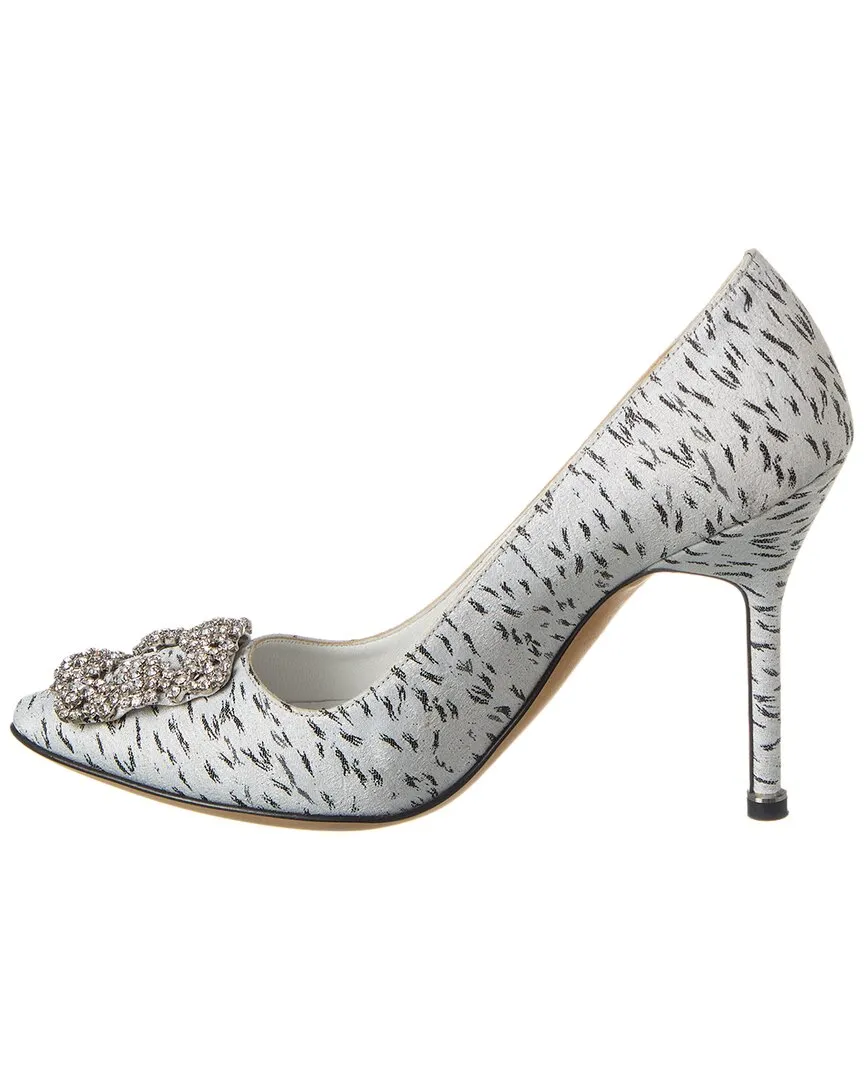 Manolo Blahnik Hangisi 105 Jacquard Pump Shoes_Manolo-Blahnik
