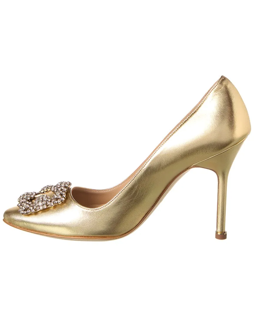Manolo Blahnik Hangisi 105 Leather Pump Shoes_Manolo-Blahnik