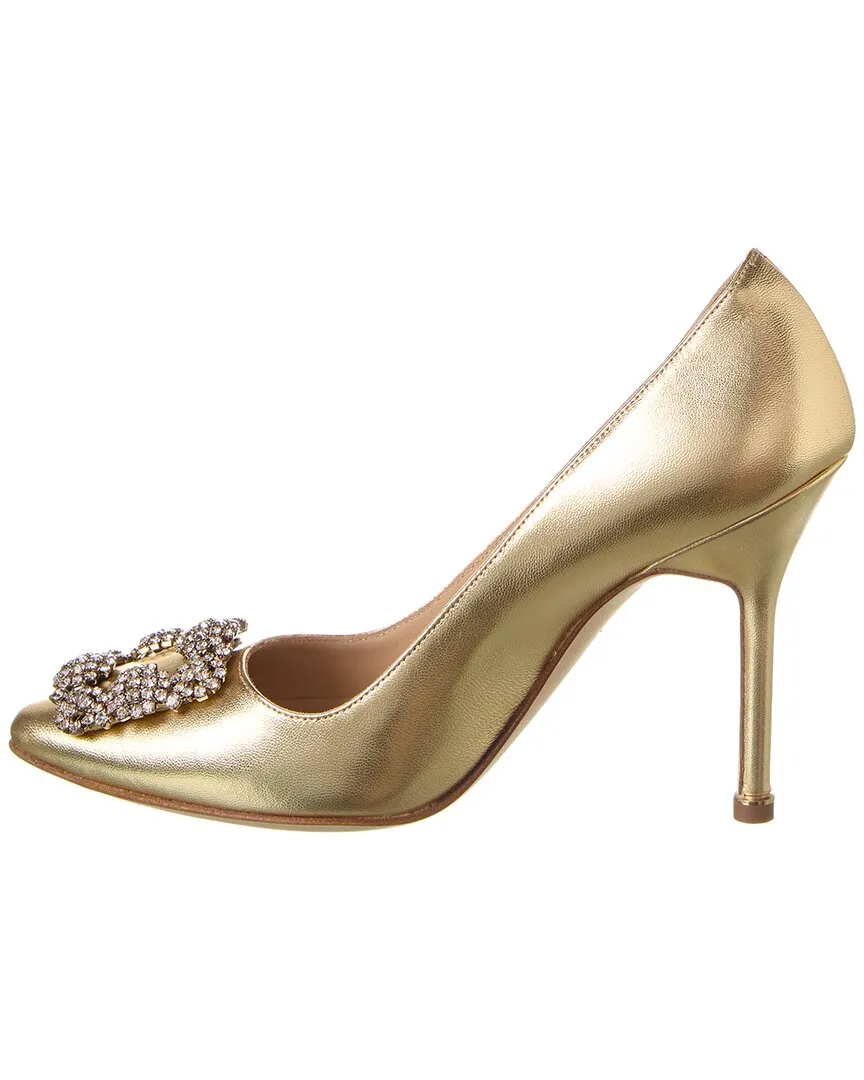 Manolo Blahnik Hangisi 105 Leather Pump Shoes_Manolo-Blahnik