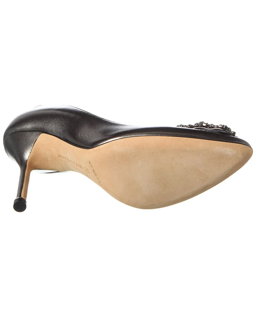 Manolo Blahnik Hangisi 105 Leather Pump Shoes_Manolo-Blahnik