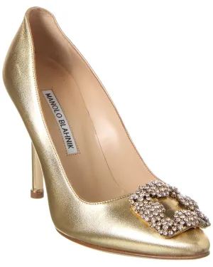 Manolo Blahnik Hangisi 105 Leather Pump Shoes_Manolo-Blahnik
