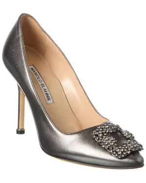 Manolo Blahnik Hangisi 105 Leather Pump Shoes_Manolo-Blahnik