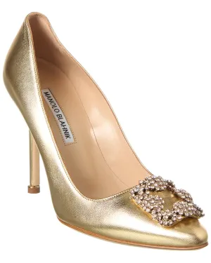Manolo Blahnik Hangisi 105 Leather Pump Shoes_Manolo-Blahnik