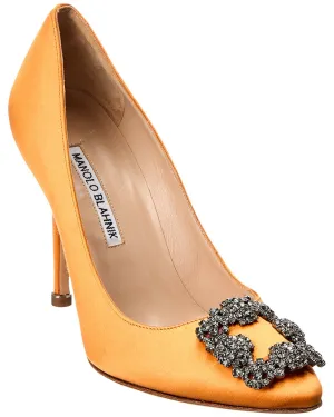 Manolo Blahnik Hangisi 105 Satin Pump Shoes_Manolo-Blahnik
