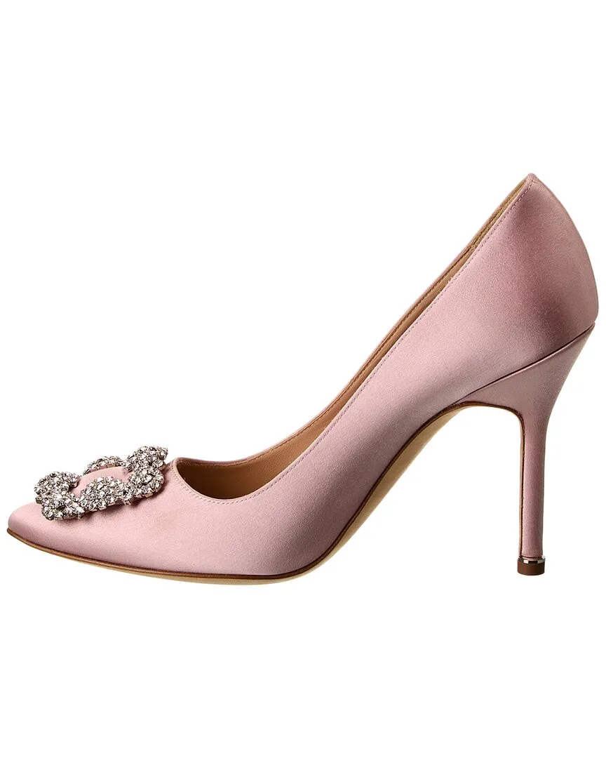 Manolo Blahnik Hangisi 105 Satin Pump Shoes_Manolo-Blahnik