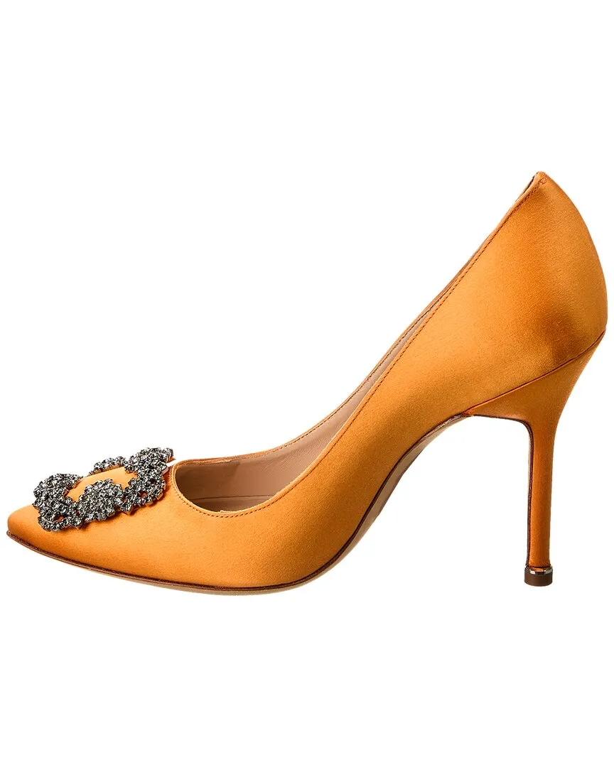 Manolo Blahnik Hangisi 105 Satin Pump Shoes_Manolo-Blahnik