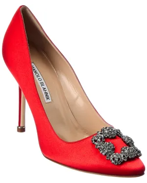 Manolo Blahnik Hangisi 105 Satin Pump Shoes_Manolo-Blahnik