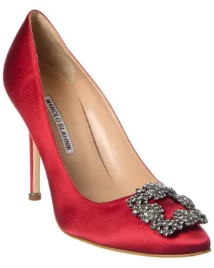 Manolo Blahnik Hangisi 105 Satin Pump Shoes_Manolo-Blahnik