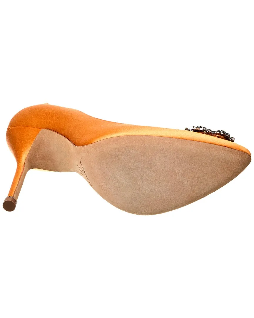 Manolo Blahnik Hangisi 105 Satin Pump Shoes_Manolo-Blahnik