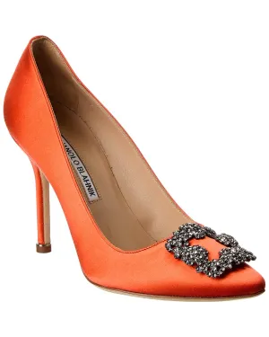 Manolo Blahnik Hangisi 105 Satin Pump Shoes_Manolo-Blahnik