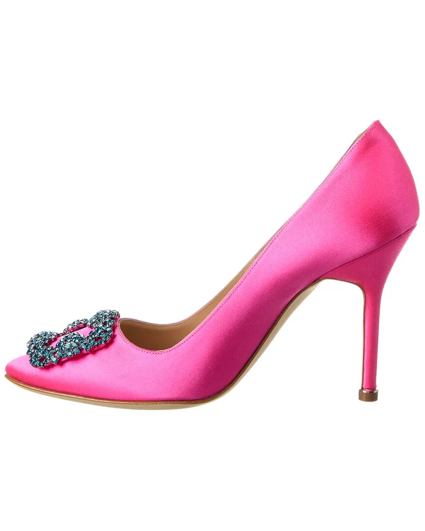 Manolo Blahnik Hangisi 105 Satin Pump Shoes_Manolo-Blahnik