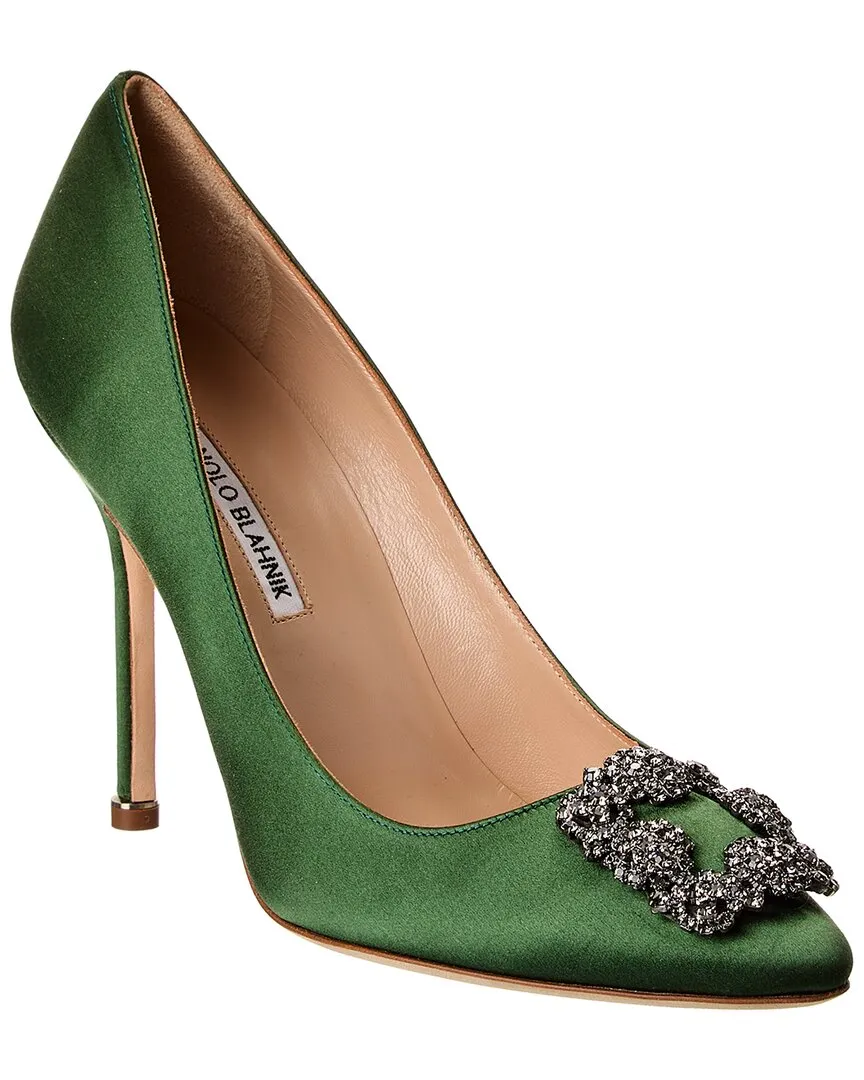 Manolo Blahnik Hangisi 105 Satin Pump Shoes_Manolo-Blahnik