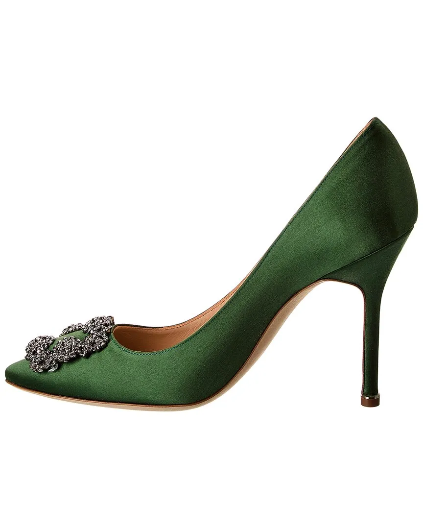 Manolo Blahnik Hangisi 105 Satin Pump Shoes_Manolo-Blahnik