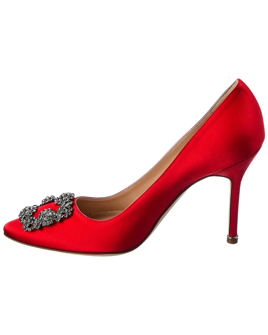 Manolo Blahnik Hangisi 105 Satin Pump Shoes_Manolo-Blahnik