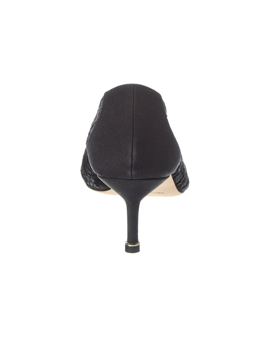 Manolo Blahnik Hangisi 50 Lace & Satin Pump Shoes_Manolo-Blahnik