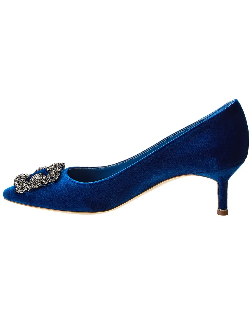 Manolo Blahnik Hangisi 50 Velvet Pump Shoes_Manolo-Blahnik