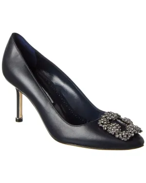 Manolo Blahnik Hangisi 70 Leather Pump Shoes_Manolo-Blahnik