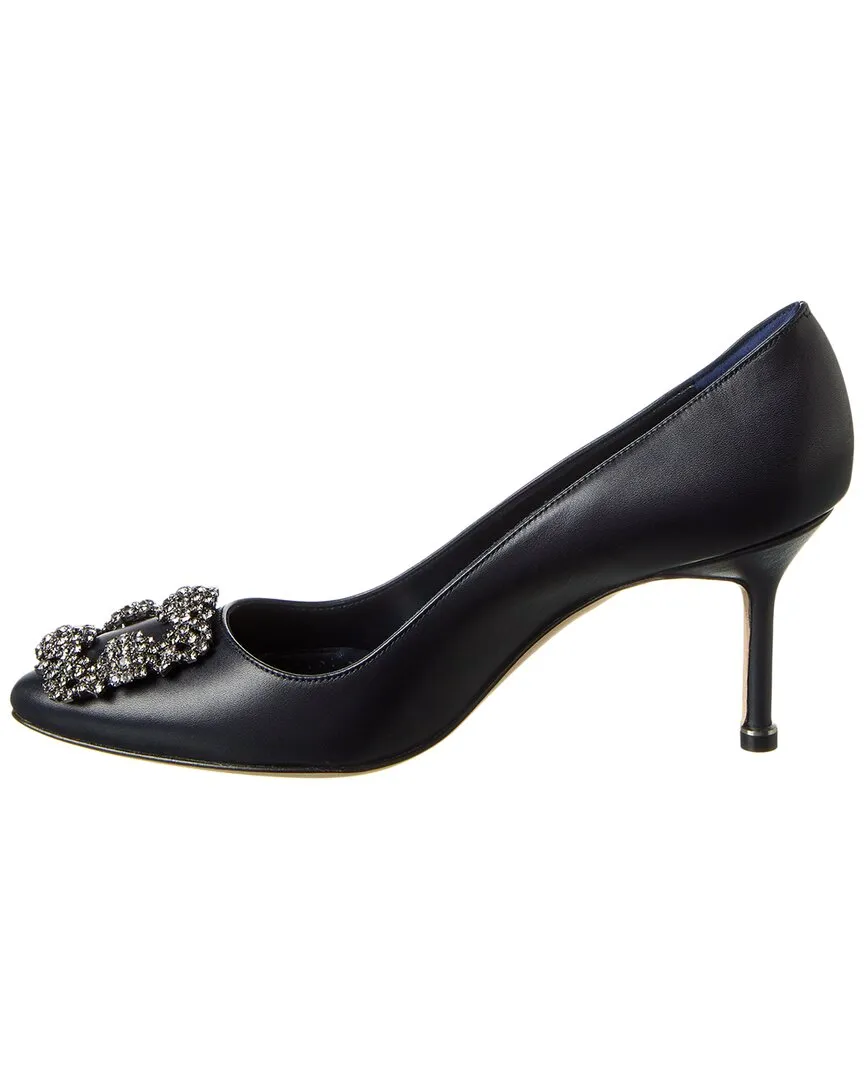 Manolo Blahnik Hangisi 70 Leather Pump Shoes_Manolo-Blahnik