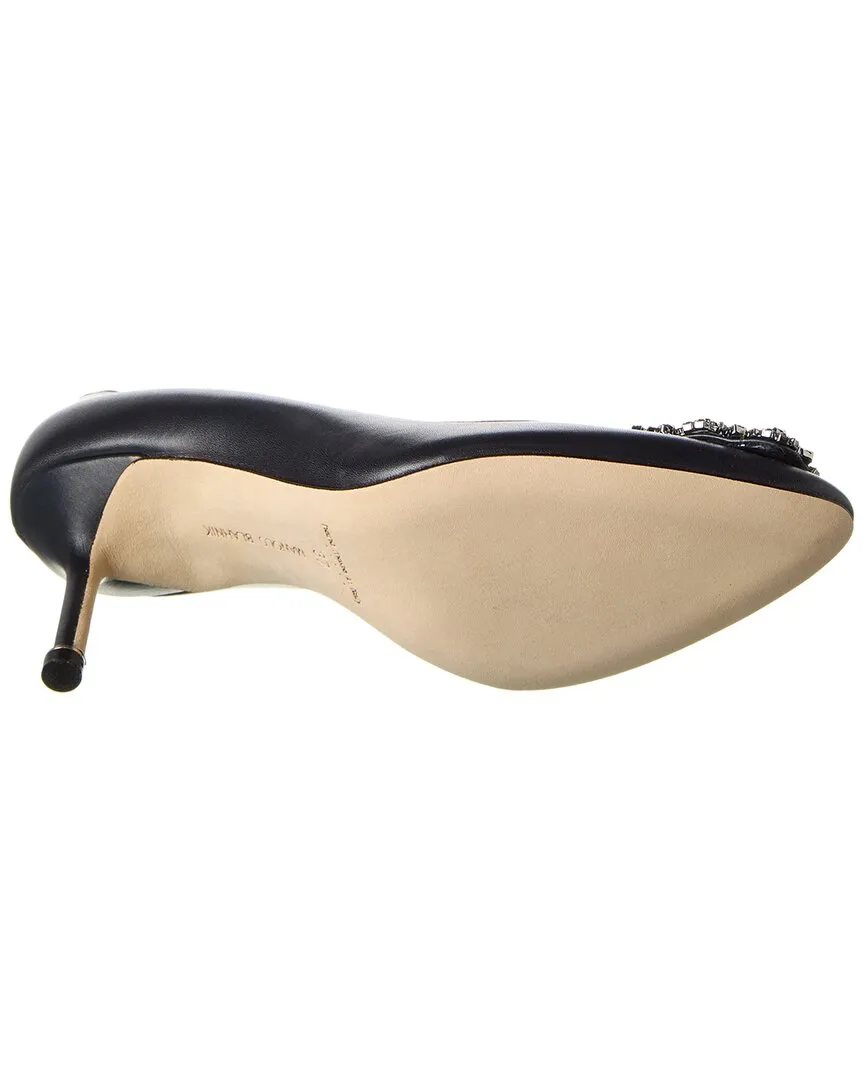 Manolo Blahnik Hangisi 70 Leather Pump Shoes_Manolo-Blahnik