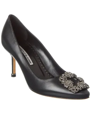 Manolo Blahnik Hangisi 70 Leather Pump Shoes_Manolo-Blahnik