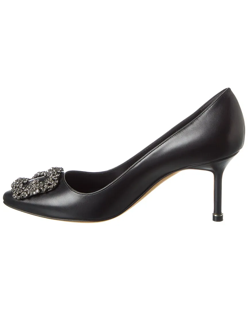 Manolo Blahnik Hangisi 70 Leather Pump Shoes_Manolo-Blahnik