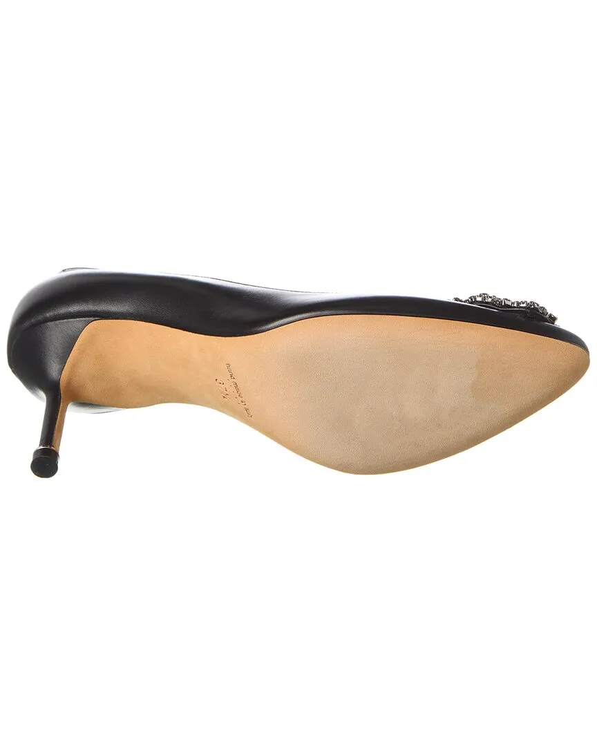 Manolo Blahnik Hangisi 70 Leather Pump Shoes_Manolo-Blahnik