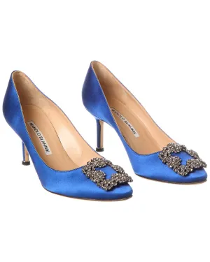 Manolo Blahnik Hangisi 70 Satin Pump (Authentic Pre-Owned) Shoes_Manolo-Blahnik