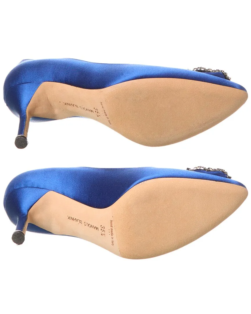 Manolo Blahnik Hangisi 70 Satin Pump (Authentic Pre-Owned) Shoes_Manolo-Blahnik