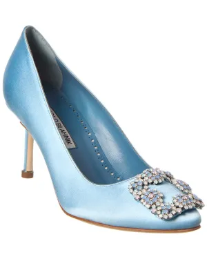 Manolo Blahnik Hangisi 70 Satin Pump Shoes_Manolo-Blahnik