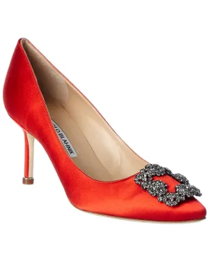 Manolo Blahnik Hangisi 70 Satin Pump Shoes_Manolo-Blahnik