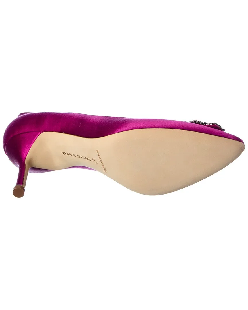 Manolo Blahnik Hangisi 70 Satin Pump Shoes_Manolo-Blahnik