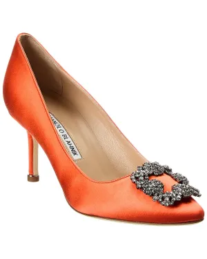 Manolo Blahnik Hangisi 70 Satin Pump Shoes_Manolo-Blahnik
