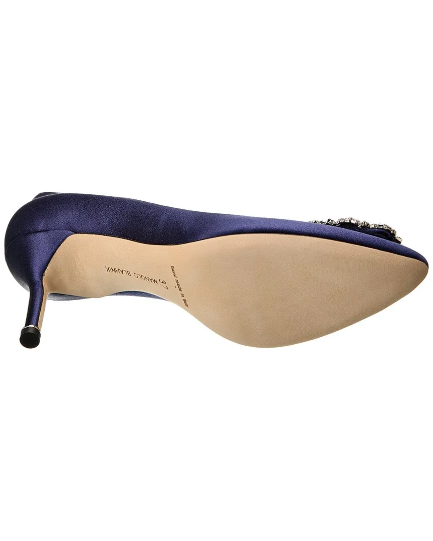 Manolo Blahnik Hangisi 70 Satin Pump Shoes_Manolo-Blahnik