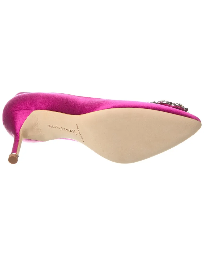 Manolo Blahnik Hangisi 70 Satin Pump Shoes_Manolo-Blahnik