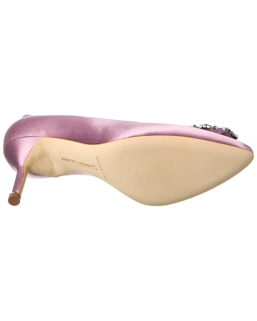 Manolo Blahnik Hangisi 70 Satin Pump Shoes_Manolo-Blahnik