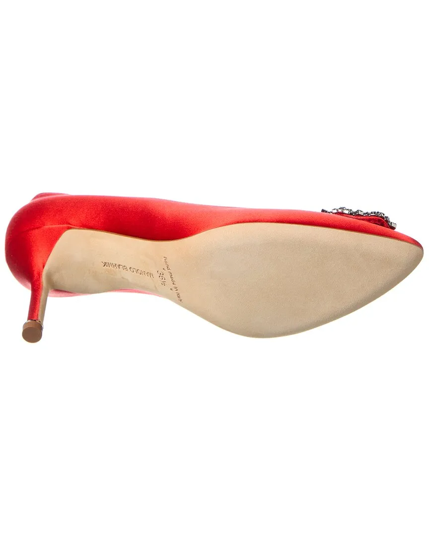 Manolo Blahnik Hangisi 70 Satin Pump Shoes_Manolo-Blahnik