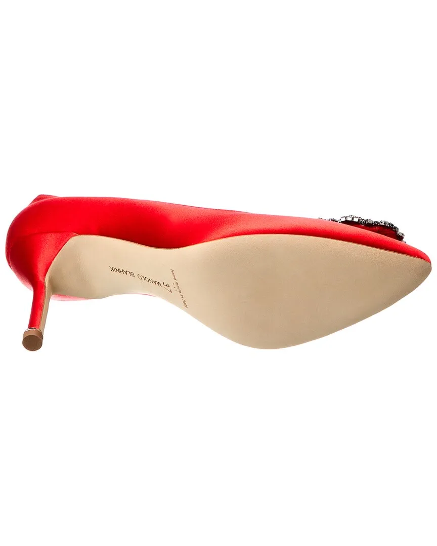 Manolo Blahnik Hangisi 70 Satin Pump Shoes_Manolo-Blahnik