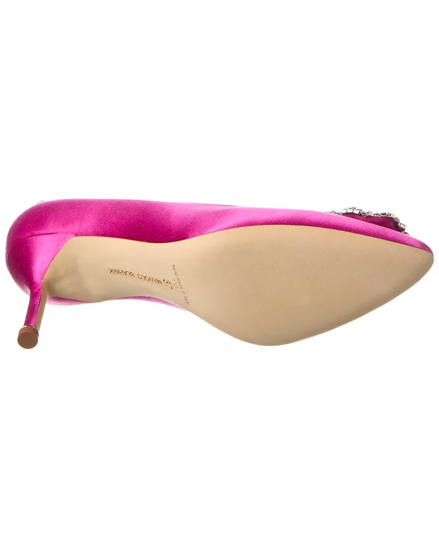 Manolo Blahnik Hangisi 70 Satin Pump Shoes_Manolo-Blahnik