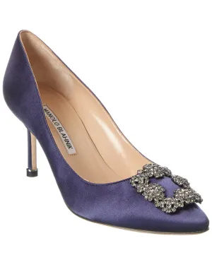 Manolo Blahnik Hangisi 70 Satin Pump Shoes_Manolo-Blahnik