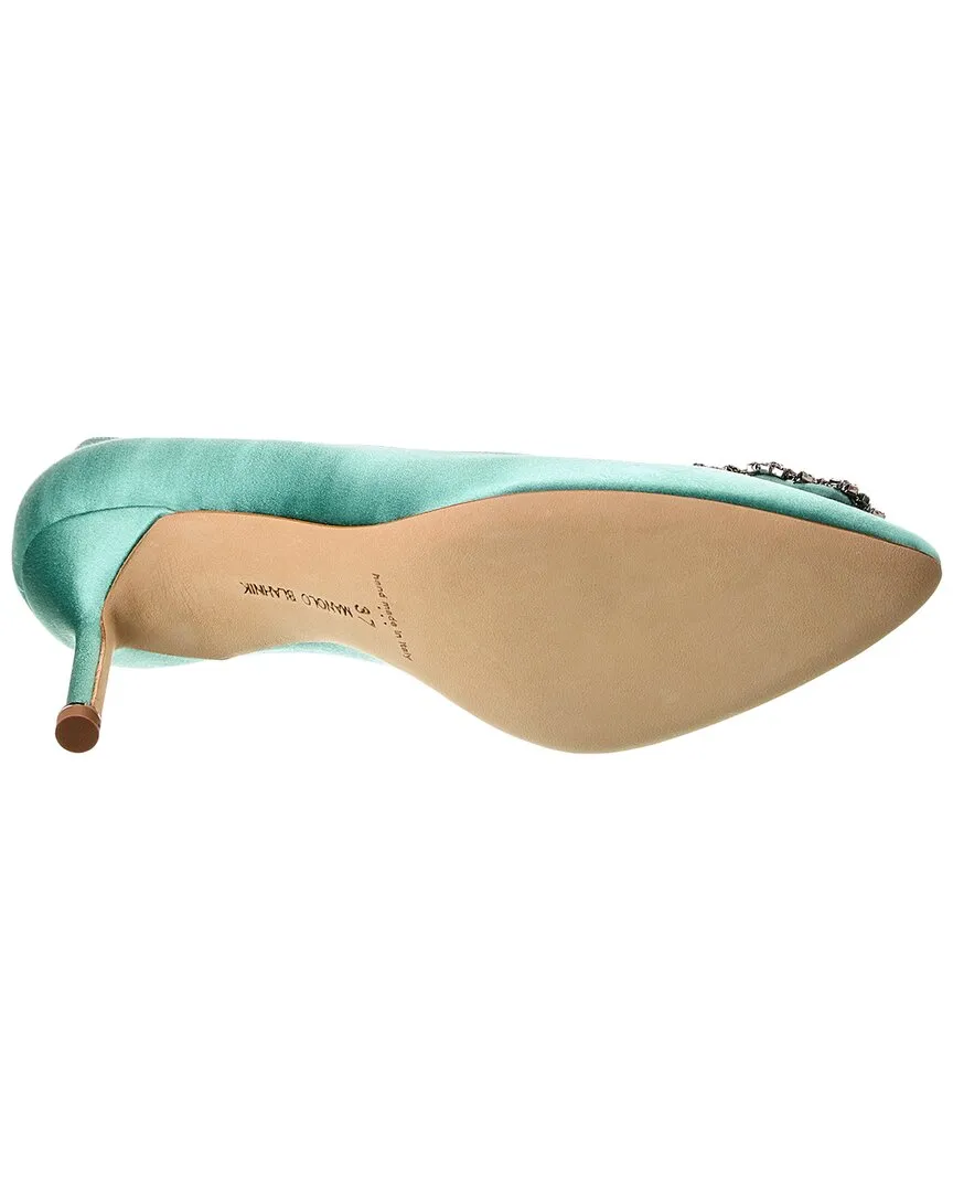 Manolo Blahnik Hangisi 70 Satin Pump Shoes_Manolo-Blahnik