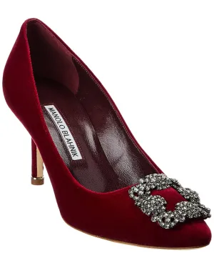 Manolo Blahnik Hangisi 70 Velvet Pump Shoes_Manolo-Blahnik